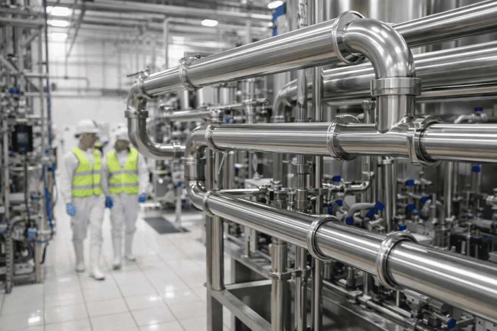 tuberia inox en planta de alimentos 1